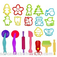 Kare & Kind Set of 19pcs Smart Dough Tools Kit with Models and Molds Retail Packaging mix models Animal and flower B00WS1V922